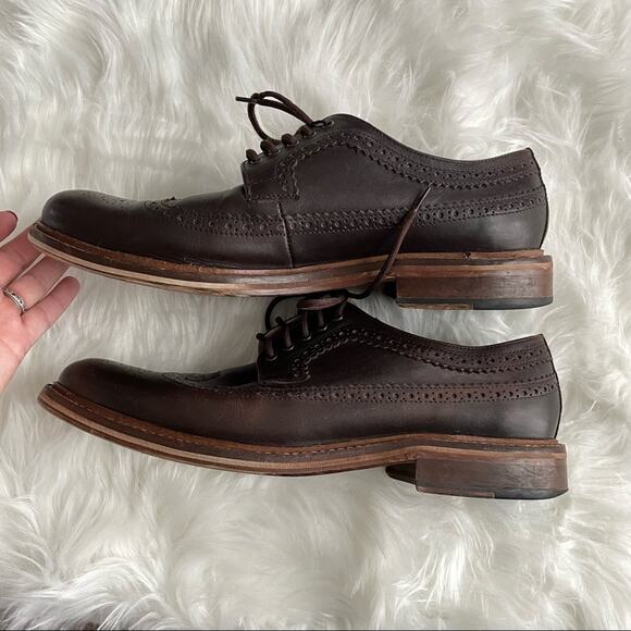 House of Hounds | Mens Brown Leather Oxford Wingtips Shoe London England Classic - Picture 9 of 11